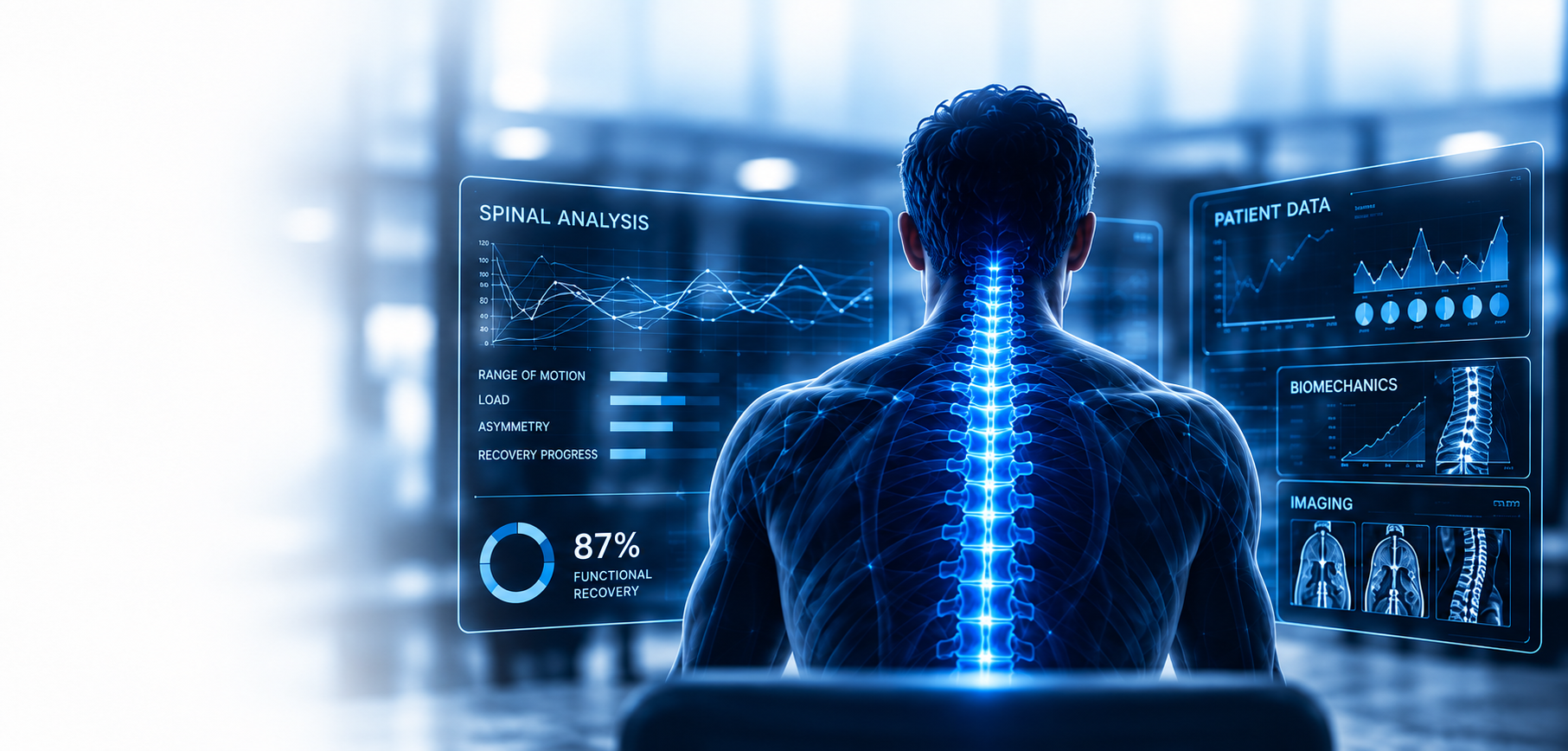 Spinal biomechanics and diagnostic data analysis visualization